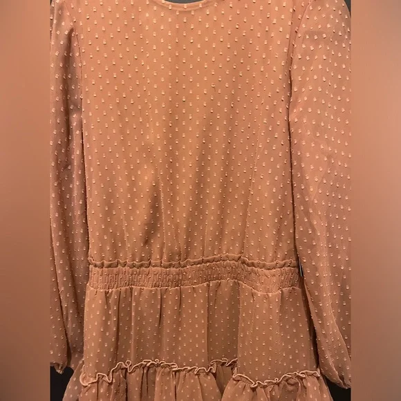 Express Long-Sleeve tiered Ruffle Dress… - Picture 5 of 10